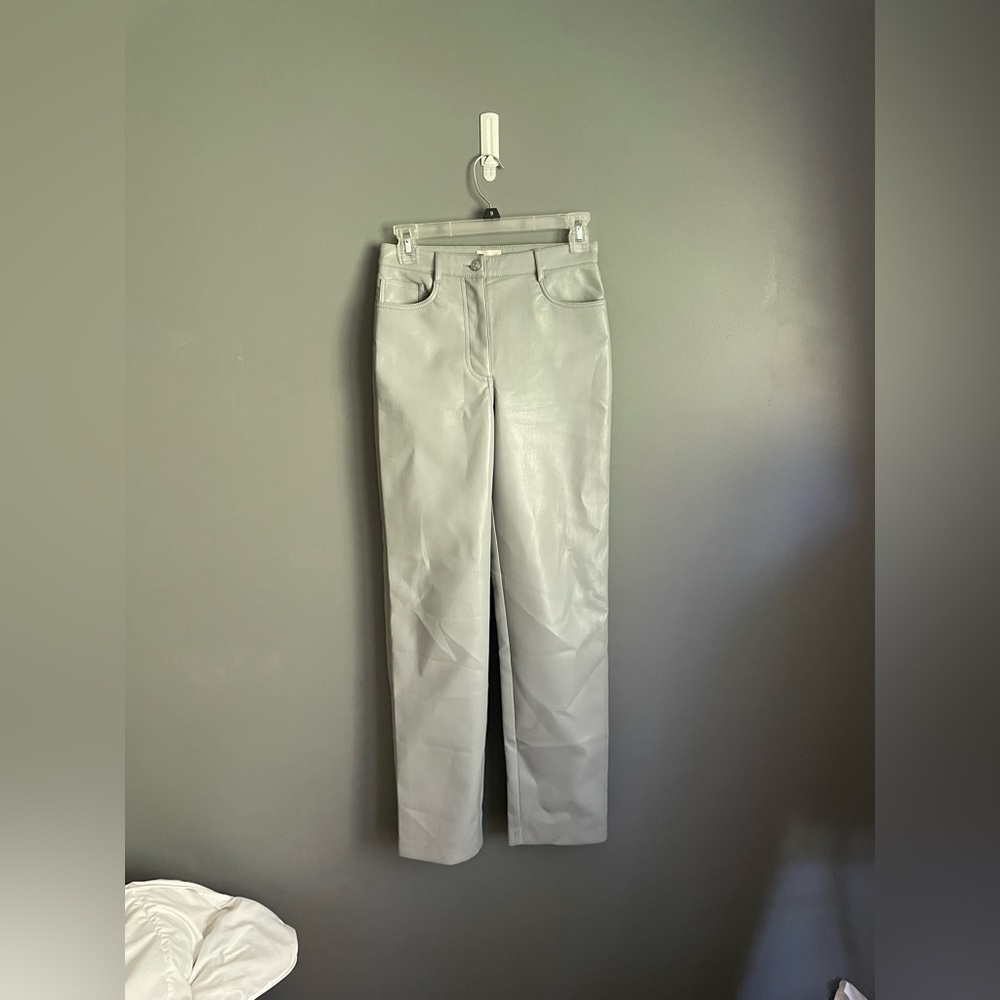 Wilfred Faux Leather Gray Pants Womens Size 2 - Picture 2 of 6
